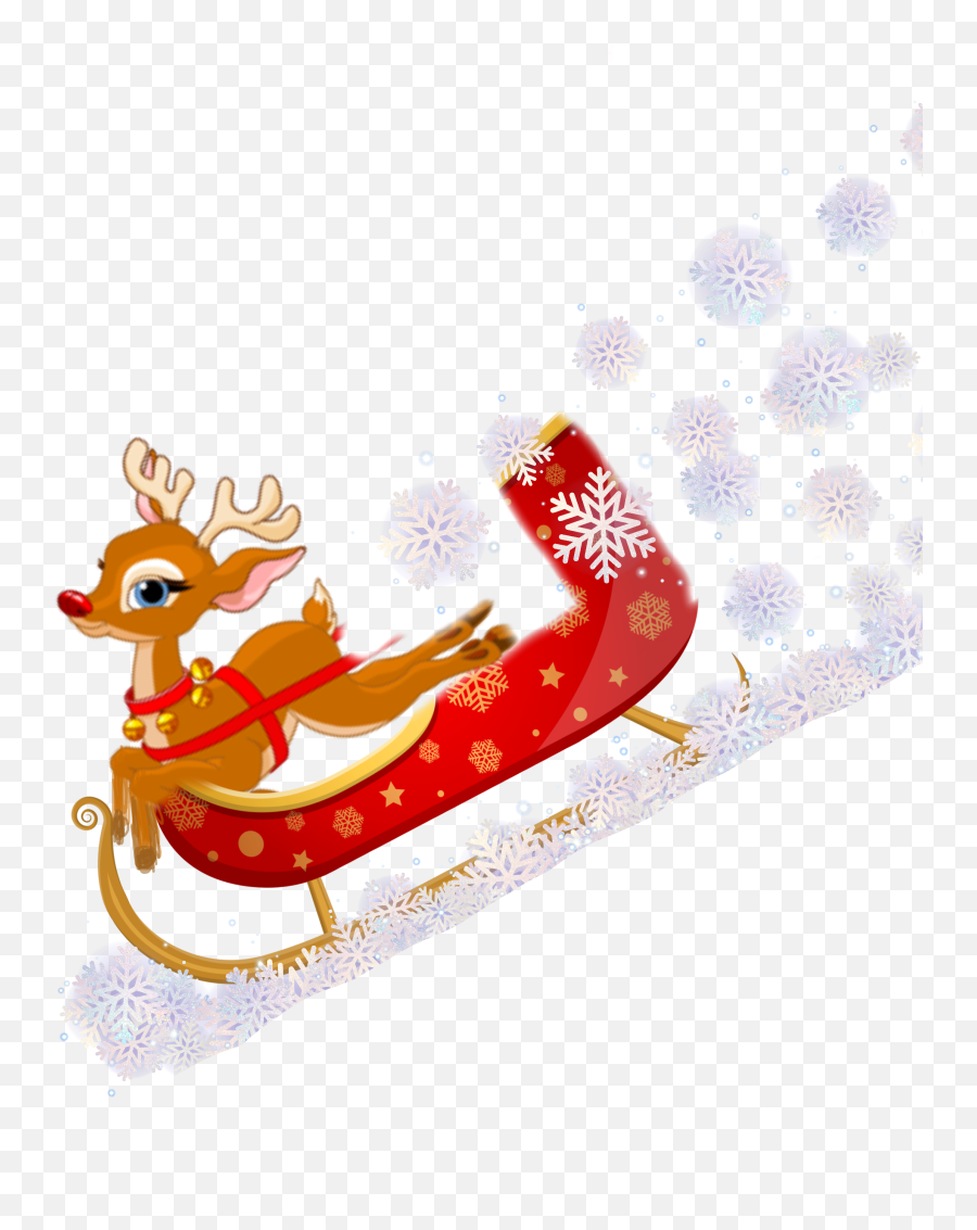 Sleigh Sticker Challenge - Santa Claus Sleigh Cartoon Emoji,Sleigh Emoji