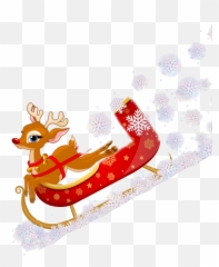 Sleigh Sticker Challenge - Santa Claus Sleigh Cartoon Emoji,Sleigh Emoji