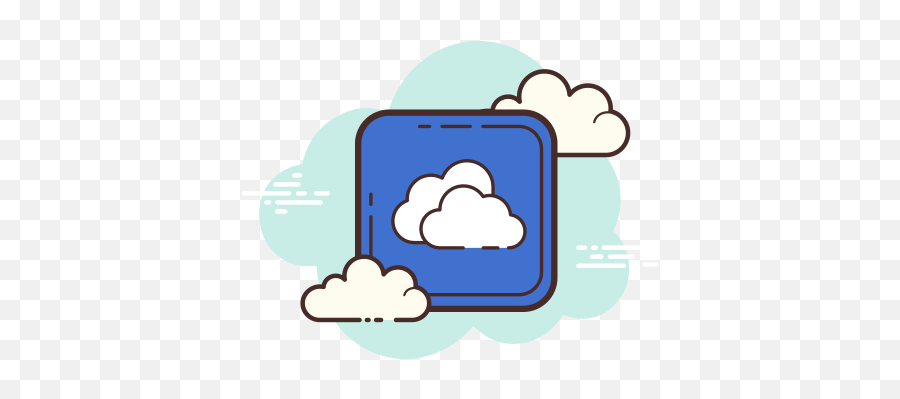 Onedrive Icon In Cloud Style - Adobe Reader Icon Aesthetic Emoji,Clouds In Emojis For Desktop
