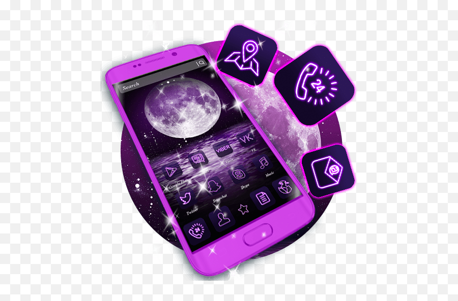 Purple Moon Sea Theme Apk 114 - Download Apk Latest Version Emoji,Moon Emoji Dark Messenger