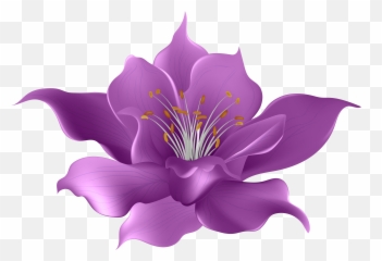 Purple Flowers Transparent Free - Transparent Background Purple Flower Transparent Emoji,Violet Flower Emoji