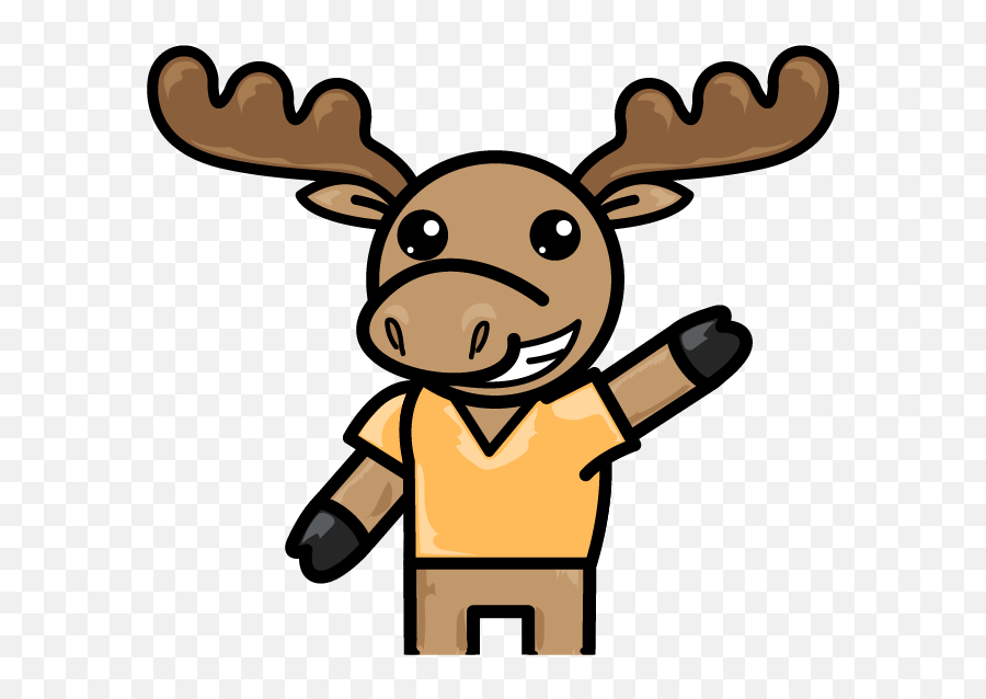 A Moose On A Mission In Healthcare Graphic Novel D2l Emoji,Japanese Emoticon Deer