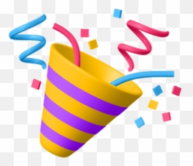 Party Celebration Confetti Emoticon Emoji Free Icon,Emoji Tada