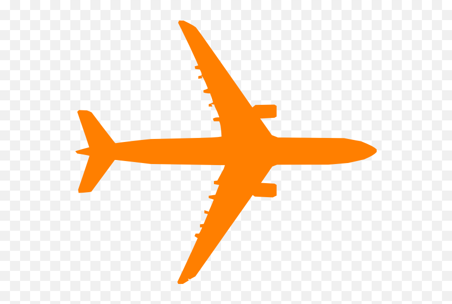 Orange Plane Clip Art - Plane Clip Art Emoji,Emoji Plane And Letter