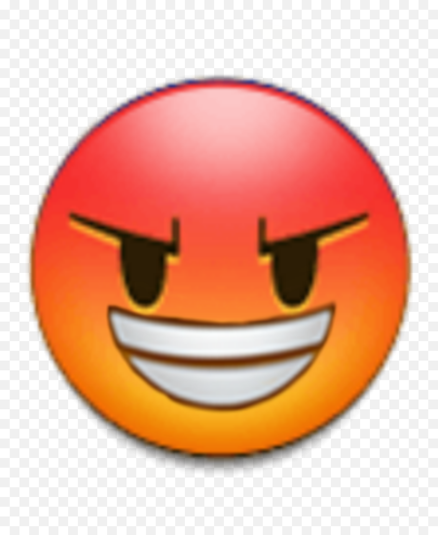 Angry Evil Smile Laugh Emoji Sticker - Happy,Evil Grin Emoji