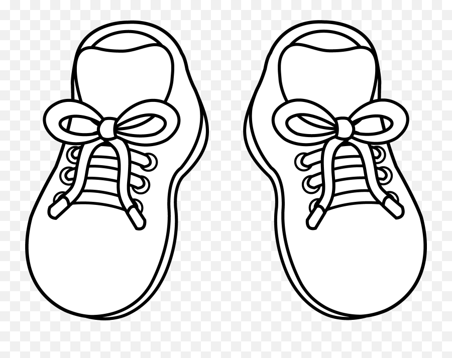 Free Shoes Clip Art Black And White - Shoes Clipart Black And White Emoji,Emoji Tennis Shoes