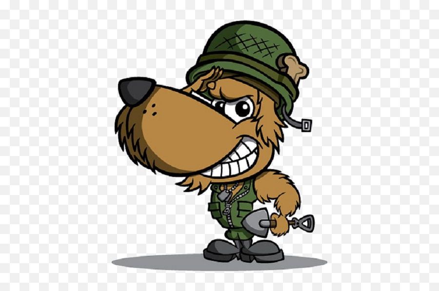 Mad Clipart Colonist - Army Cartoon Characters Png Military Dog Cartoon Emoji,Army Emoticon