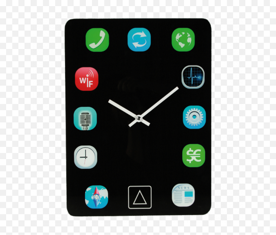 Wall Clock Made Of Glass Iphone - Wall Clock Emoji,Clock Emoji