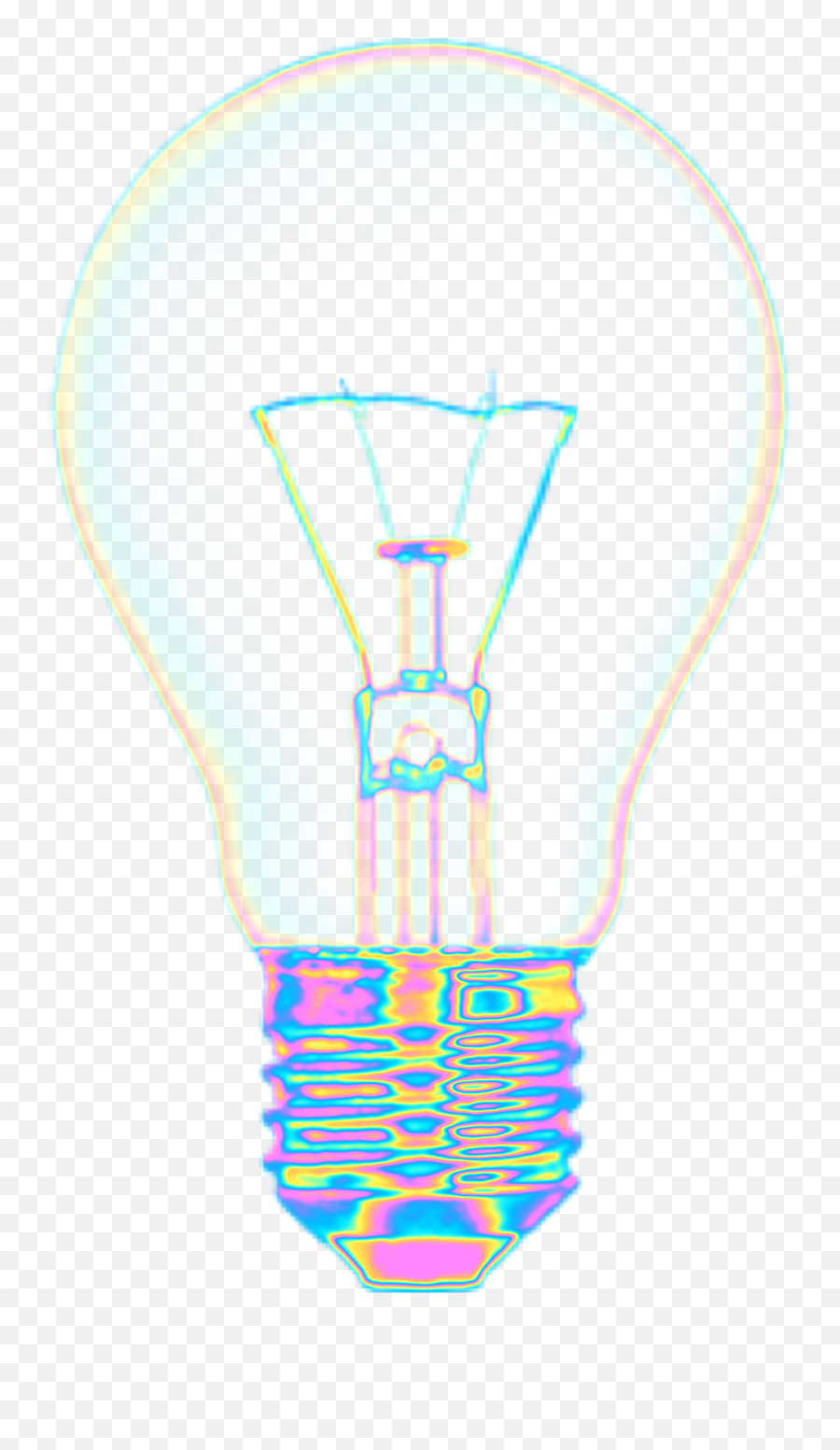 Light Holographic Sticker By Dinaaaaaah - Incandescent Light Bulb Emoji,Light Bulb Emoji