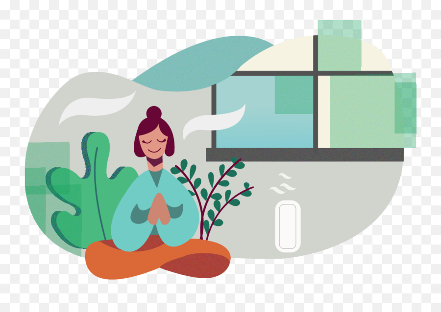 Foobot - The Good Air Resources Center Indoor Air Quality Illustration Emoji,You're Basically A Houseplant With More Complicated Emotions