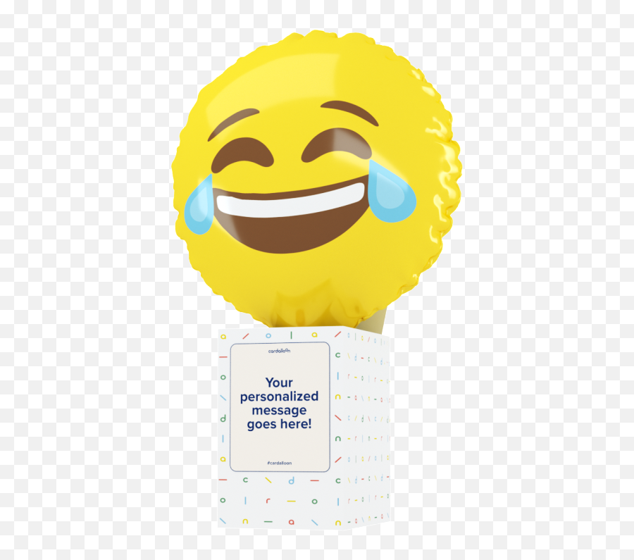 Crying Laughing Balloon Cardalloon - Balloon Emoji,Birthday Balloons Emoticons