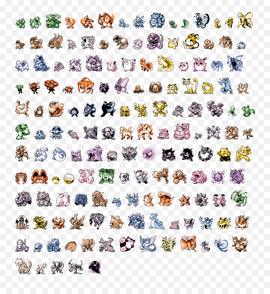 Be Happy With All The Lil Things That - Pokemon 150 Sprites Emoji,Minnie Mouse Feelings Emotions Identification Chart