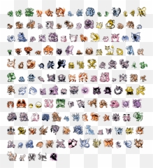 Be Happy With All The Lil Things That - Pokemon 150 Sprites Emoji,Minnie Mouse Feelings Emotions Identification Chart