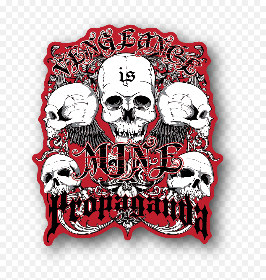 Tsd Vengeance Is Mine Skulls Sticker - Scary Emoji,Skeleton Emojis And Flower Emojis
