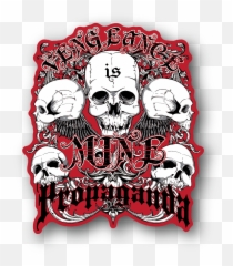 Tsd Vengeance Is Mine Skulls Sticker - Scary Emoji,Skeleton Emojis And Flower Emojis