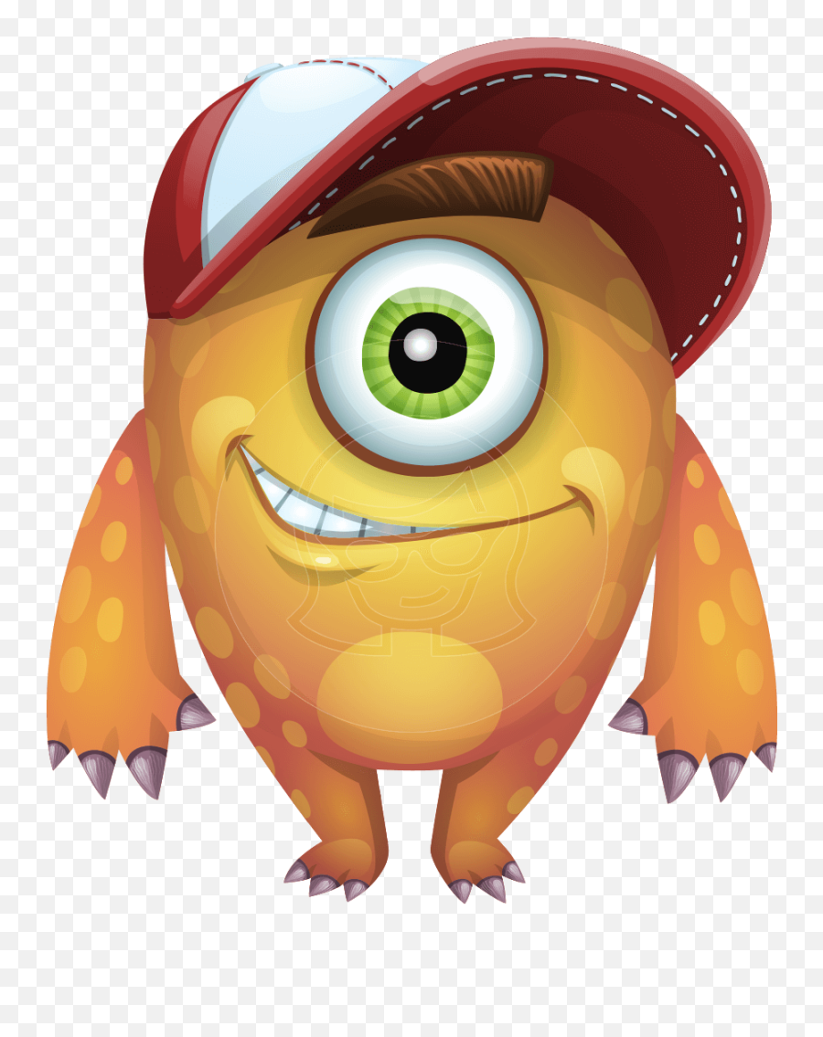 Cyclops Monster Cartoon Vector Character Aka One - Eyed Oliver Graphicmama Cyclops One Eye Cartoon Emoji,Cyclops Emotion Chart