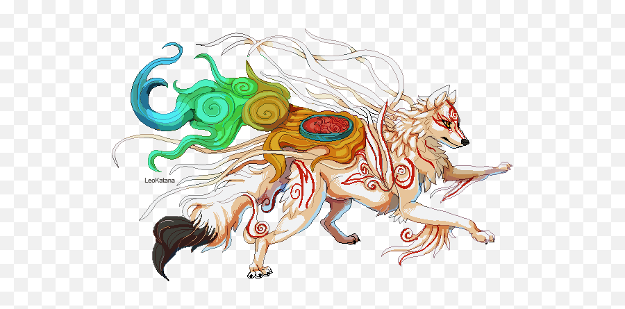 Okami Now A Beautiful Okami Video Game Fansite And Forum - Art Deviantart Wolf Okami Emoji,Japanese Kami Emotions