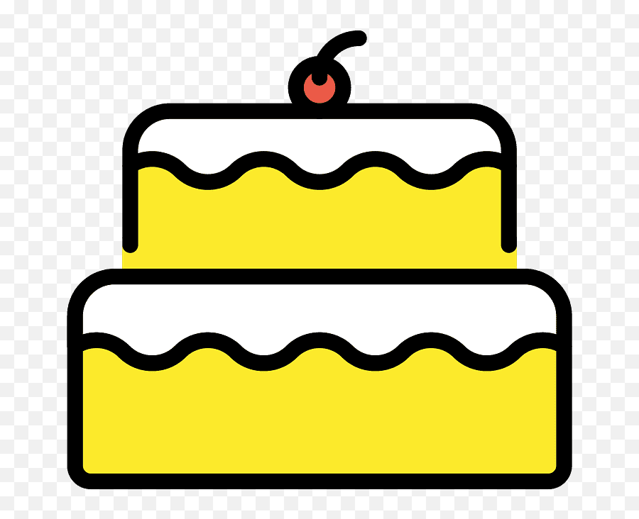 Birthday Cake Emoji Clipart - Horizontal,Cake Emoji