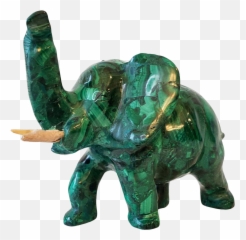 Large Carved Malachite Elephant - Indian Elephant Emoji,Inside Out Emotions Elephtant
