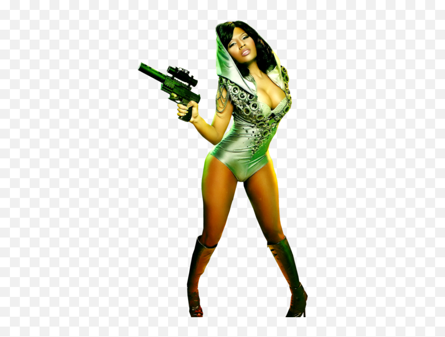 Nicki Minaj With Gun - Nicki Minaj Gun Emoji,Emoji Nikci Minaj