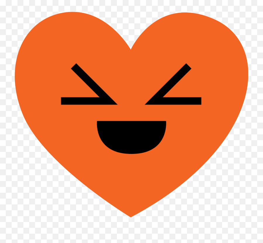 Free Heart Emoji Laugh Png With - Heart Emoji Transperate Bbackground,Orange Heart Emoji