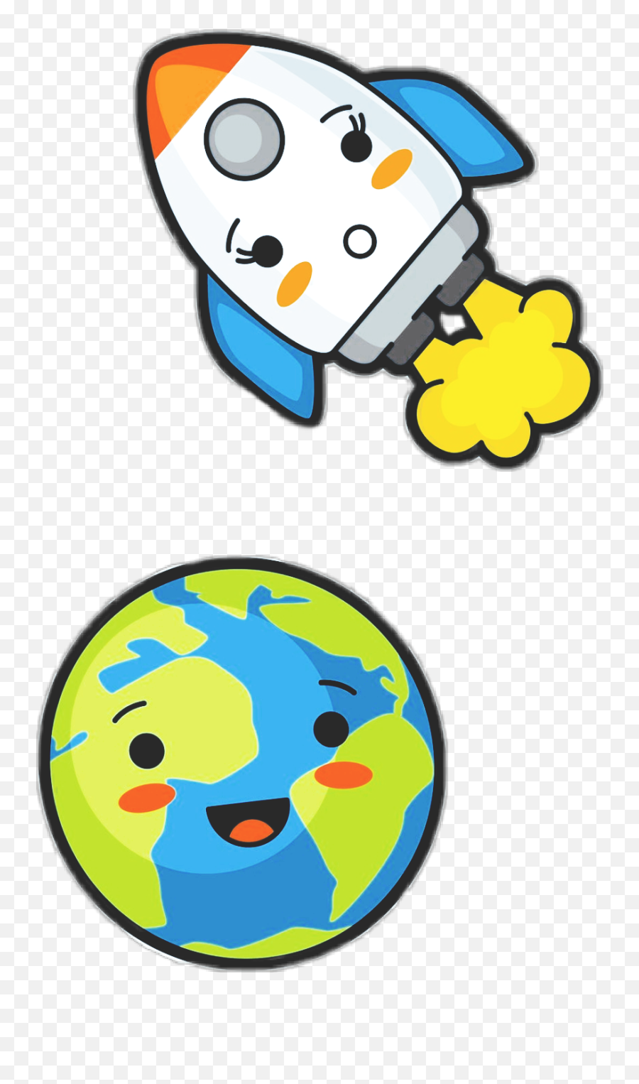 Rocket Rocketship Sticker By Haeli Cevette - Mitchell Kawaii Rocket Clipart Emoji,Rocketship Emoji