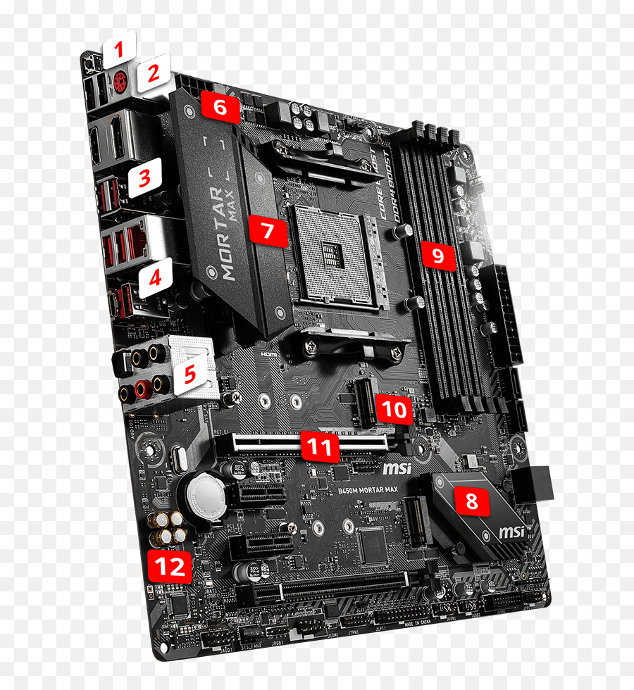 B450 Mortar Max Motherboard Msi Global - Msi B450m Mortar Max Amd Soc Emoji,Ps2 Emotion Engine On A Pcie Slot