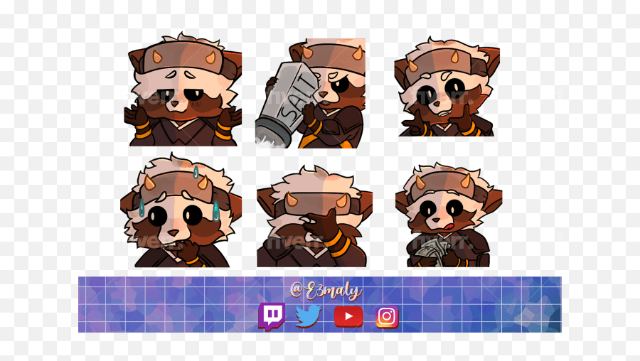 Custom Icons Emotes Chibis For Twitch Youtube By E3maly - Fictional Character Emoji,Twitch Emoticon Lurk