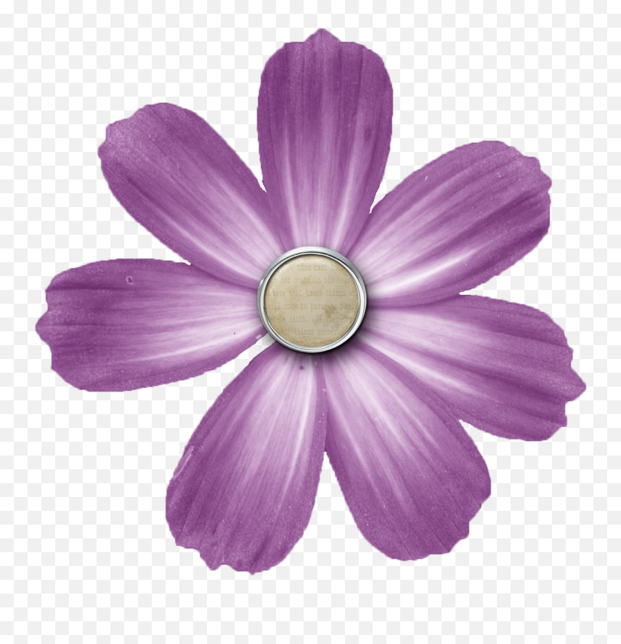 Violet Flower Png Violet Flower Png - Flower Digital Scrapbooking Embellishment Emoji,Violet Flower Emoji