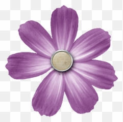 Violet Flower Png Violet Flower Png - Flower Digital Scrapbooking Embellishment Emoji,Violet Flower Emoji