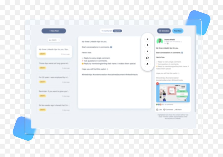 Postdrips - Simplest One Page Linkedin Scheduling Tool Emoji,Text Eyecatching Emojis