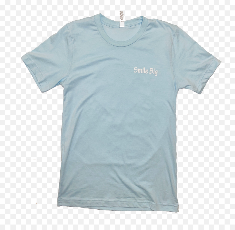 Ice Blue Every Day T - Shirt Emoji,Blue And White Smiley Face Emoticon