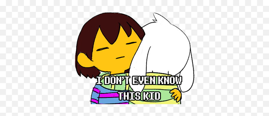 At The End Of The Pacifist Route - Fanon Frisk And Canon Frisk Emoji,Undertale Emotions