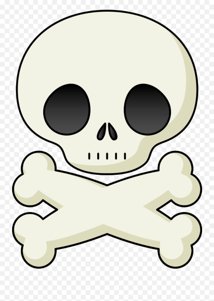 Skull Kawaii Emilywibberley Emoji,Skeleton With Bones Emoji