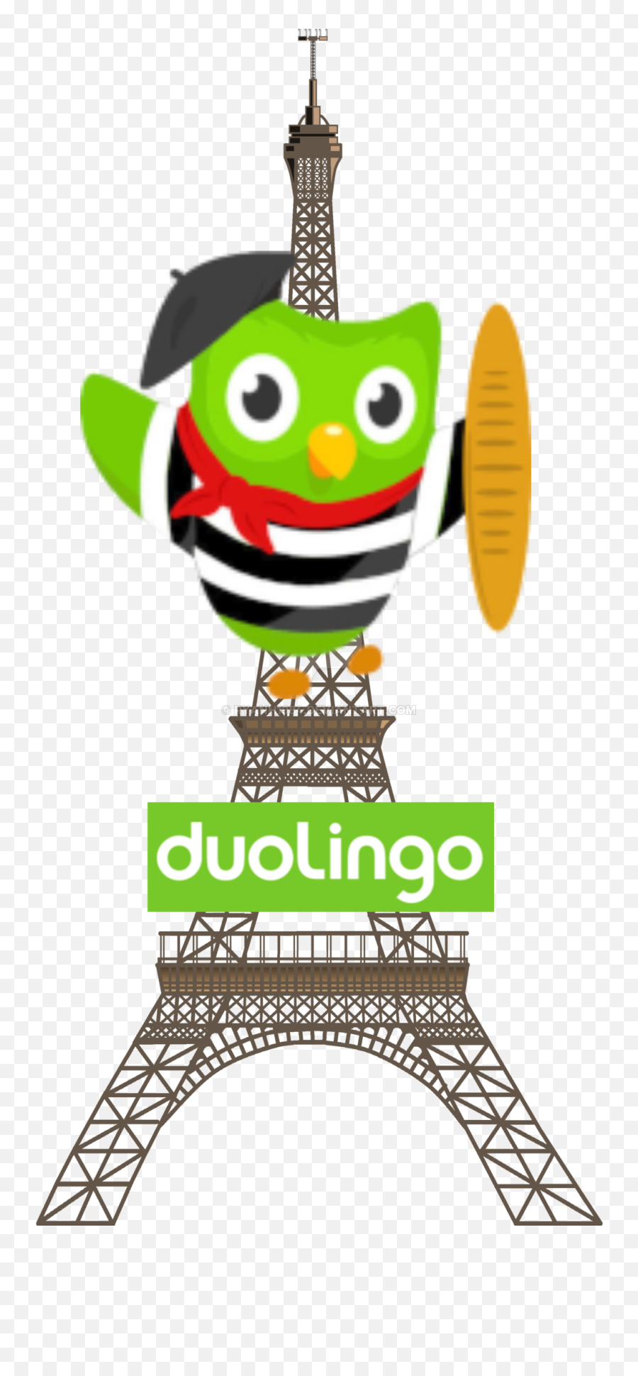 French Duolingo Sticker - Eiffel Tower Drawing Emoji,Duolingo Emoji