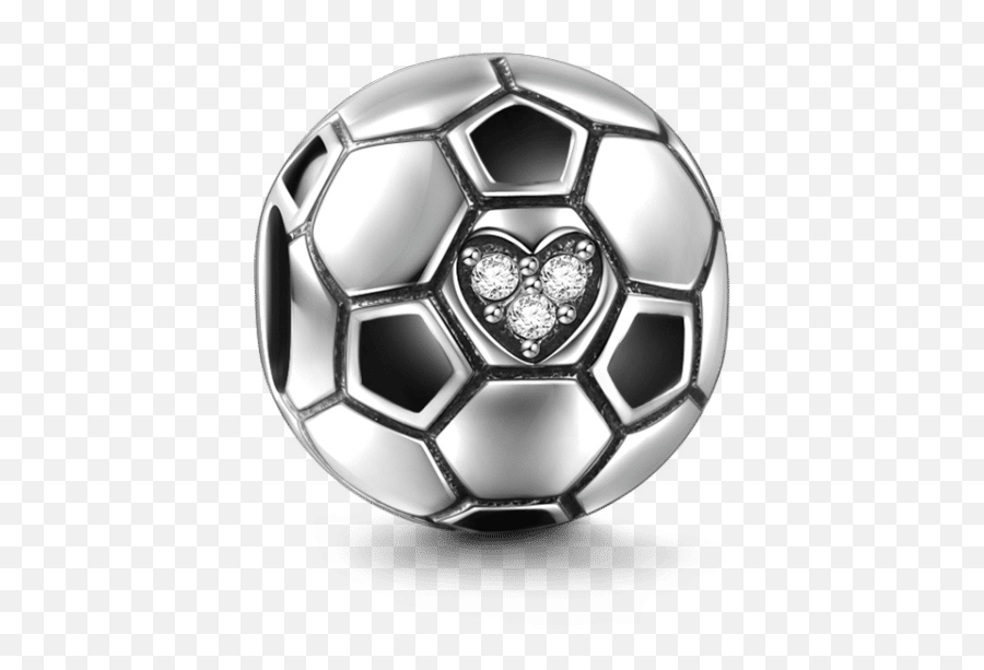 Swarovski Crystal Football Charm Silver - Charms For Soccer Emoji,Soccer Mom Emoji