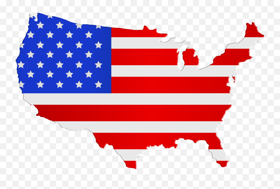 Usa Map Flag Png Clip Art Image - Clipart Usa Map Png Emoji,Usa Emoji Map