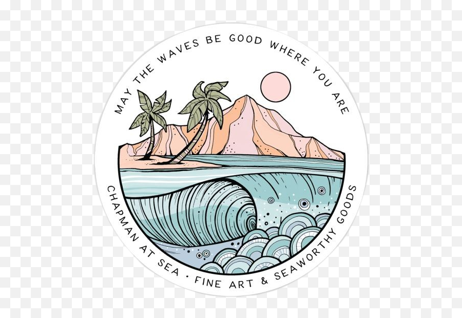 Waves Surf Beach Sticker - Chapman At Sea Surf Stickers Emoji,Surf Wave Emoji