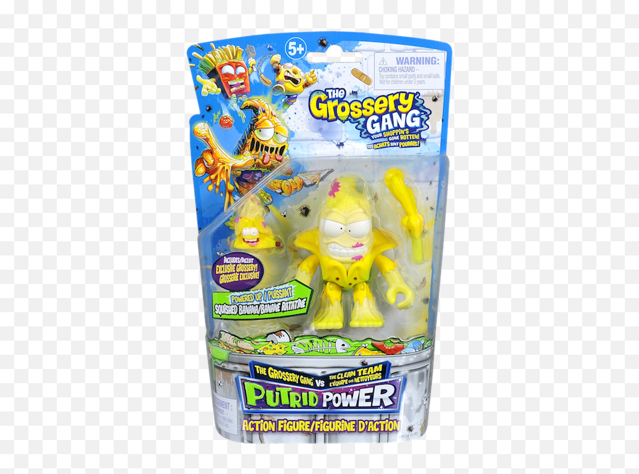The Grossery Gang Series 3 U2013 Products U2013 Squished Banana - Grossery Gang Putrid Power Action Figures Emoji,The Emoji Movie Rare Action Figures