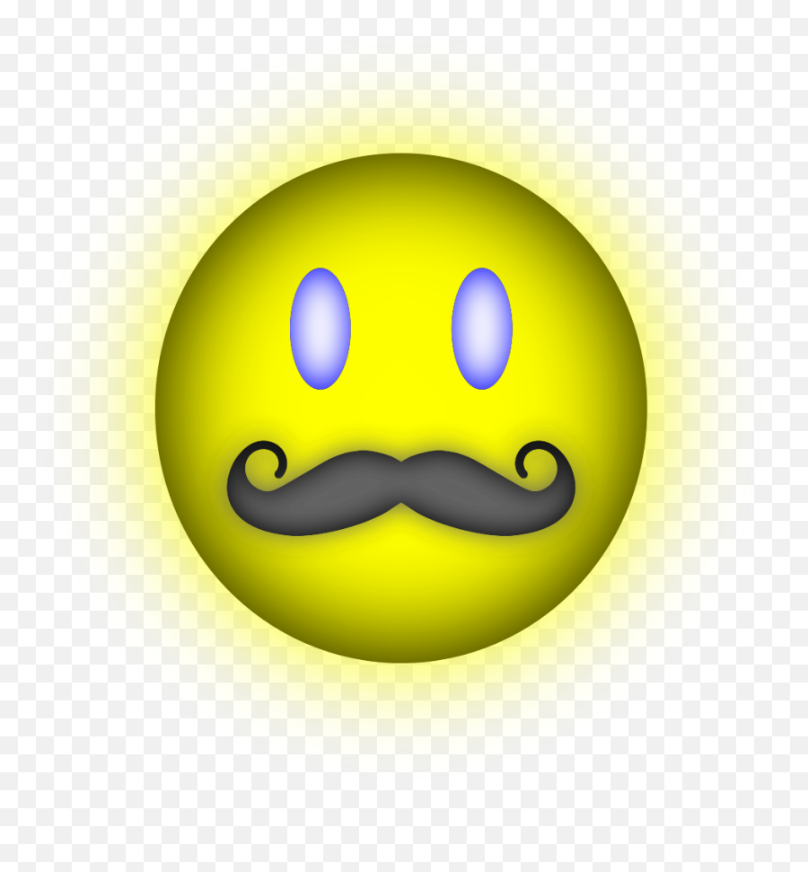 Happy Face Mustache Drawing Free Image - Wide Grin Emoji,Emoticon With A Mustache