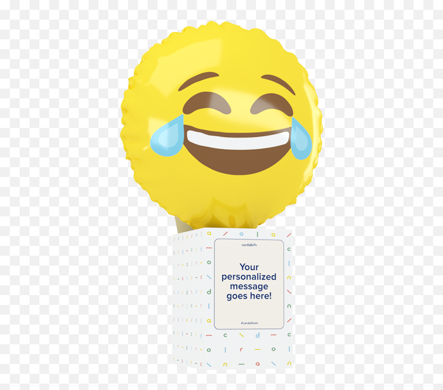 Crying Laughing Balloon Cardalloon - Happy Emoji,Lauching Out Loud Free Emoticons
