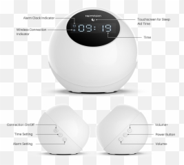 Heimvision A60c Music Wake Up Light Sunrise Digital Alarm Clock - Heimvision Clock Power Button Emoji,Alarm Clocks For Kids Emojis