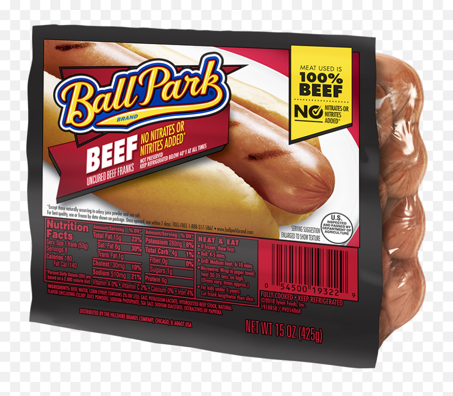 Beef Hot Dogs Ball Park Brand - Ball Park Hot Dogs Emoji,Throat Wrapped Emoji