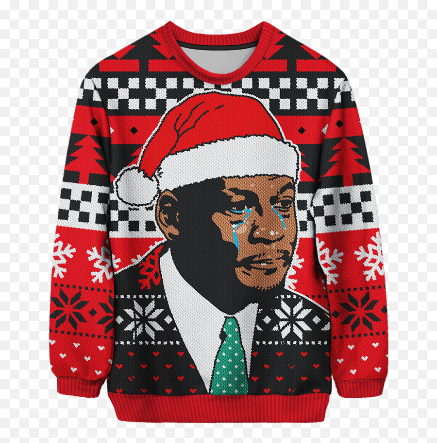 The Crying Mj Christmas Sweater Is Real And Itu0027s Available - Meme Christmas Sweater Emoji,Christmas Emoji Wallpaper