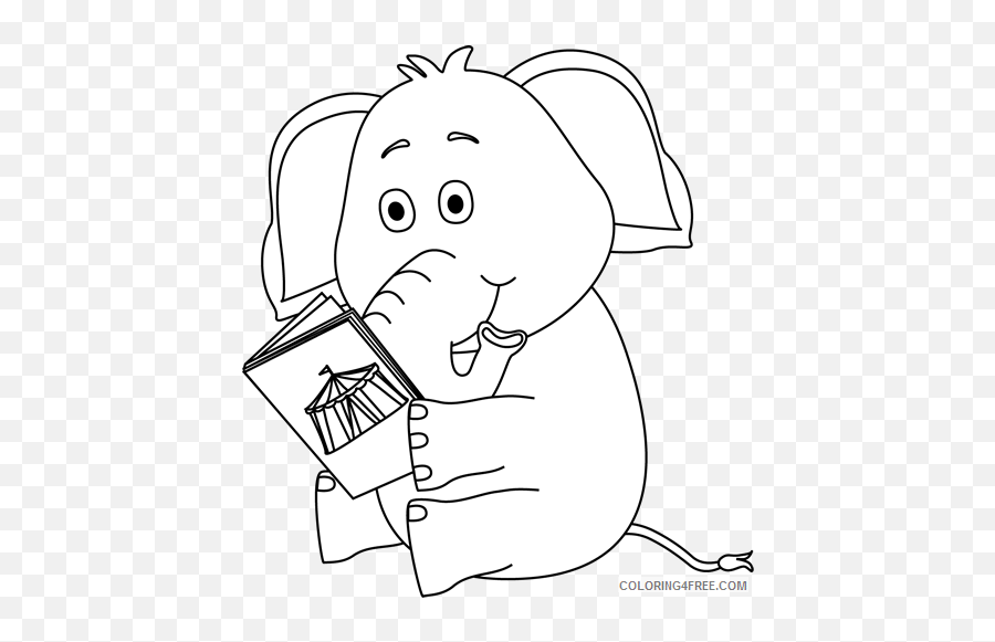 Black And White Elephant Coloring Pages - Dot Emoji,Black And White Cute Coloring Sheets Of Foods And Emojis