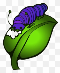 Clipart Painted Purple Caterpillar - Clipart Caterpillar Eating Leaf Emoji,Purple Caterpillar Emoticon