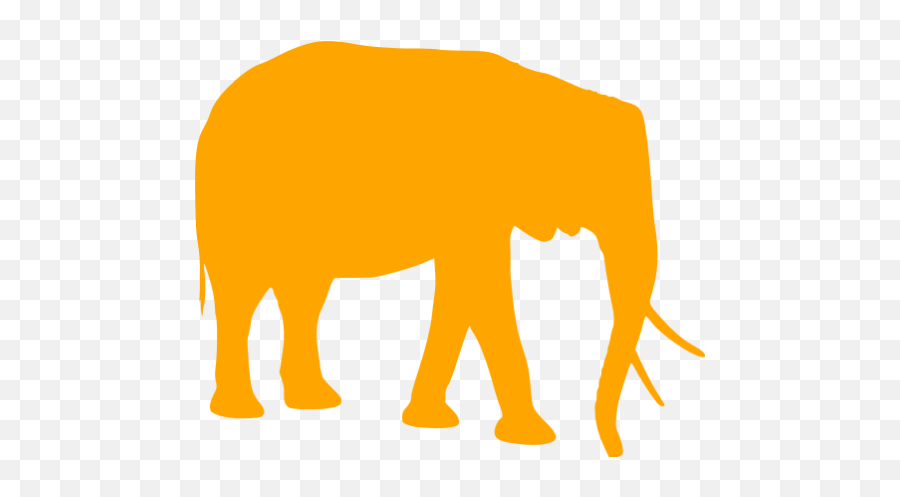 Orange Elephant 3 Icon - Elephant Emoji,Elephant Emoticon For Facebook