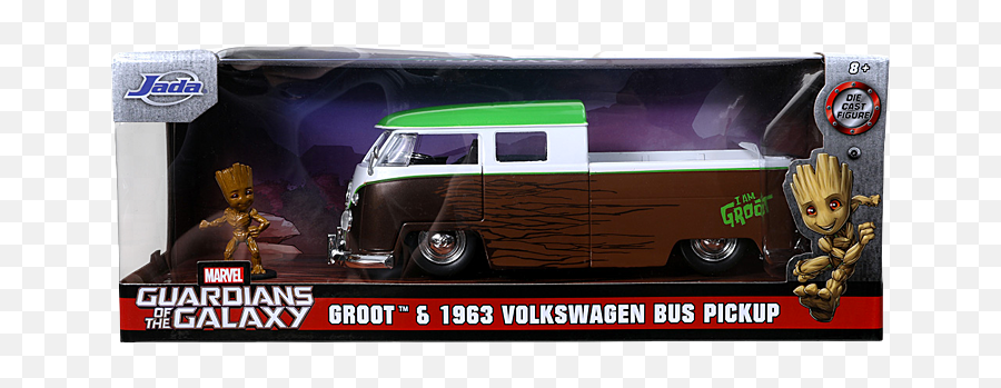 Vol 2 - Jada Guardians Of The Galaxy Groot 1963 Volkswagen Bus Pickup 1 24 Emoji,Emotions Of Groot