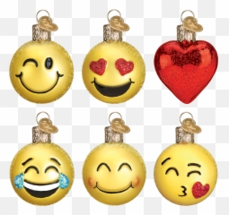 Old World Christmas Mini Emoji Set Of - Christmas Ornament,Construction Emoji