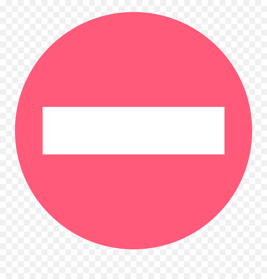 No Entry Emoji High Definition Big Picture And Unicode - Pink No Entry Sign,Emojis Meaning List